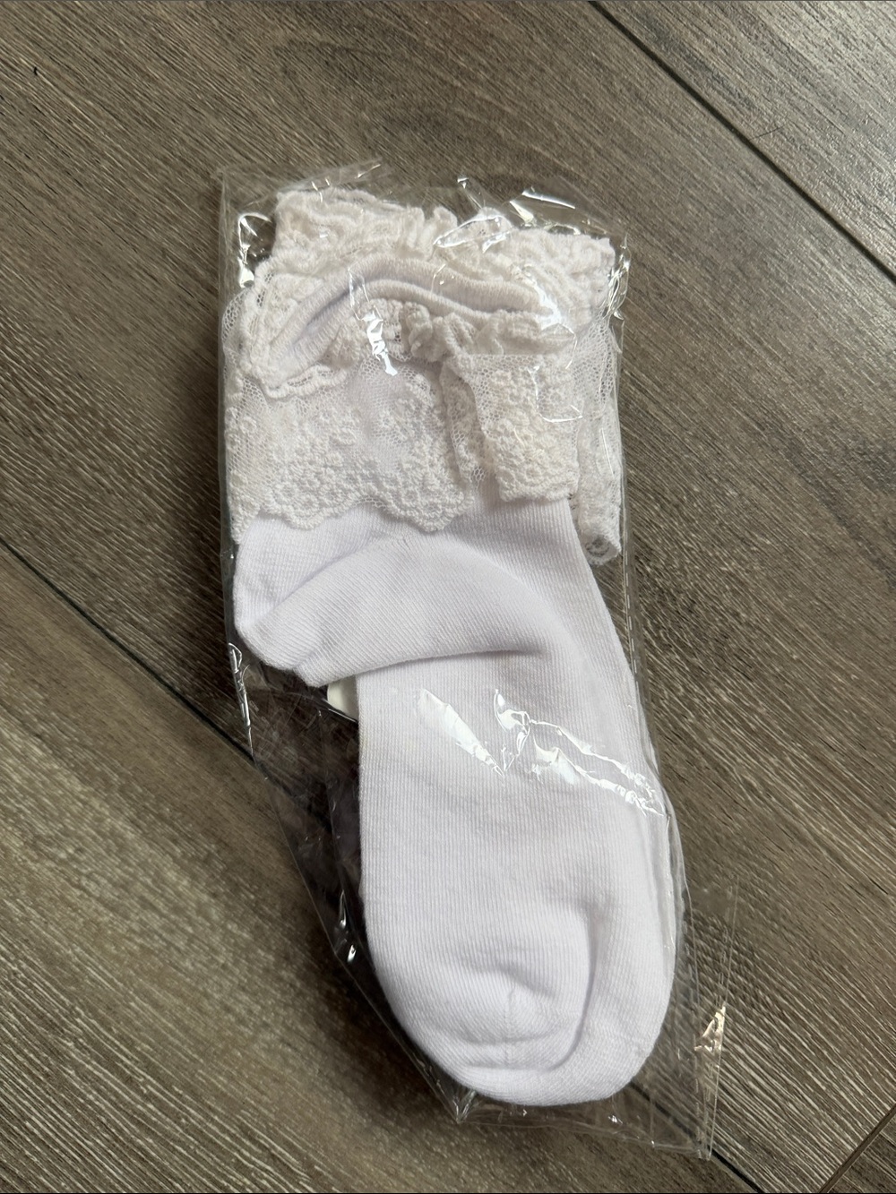 Lace Trim White Girls' Anklet Socks